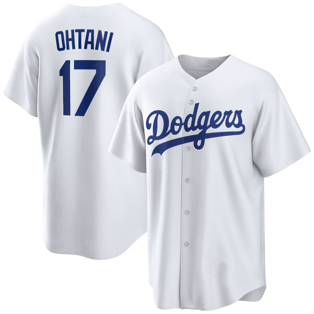 LA.Dodgers #17 Shohei Ohtani White Home Replica Player Jersey