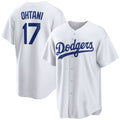 LA.Dodgers #17 Shohei Ohtani White Home Replica Player Jersey