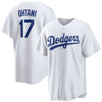 LA.Dodgers #17 Shohei Ohtani White Home Replica Player Jersey
