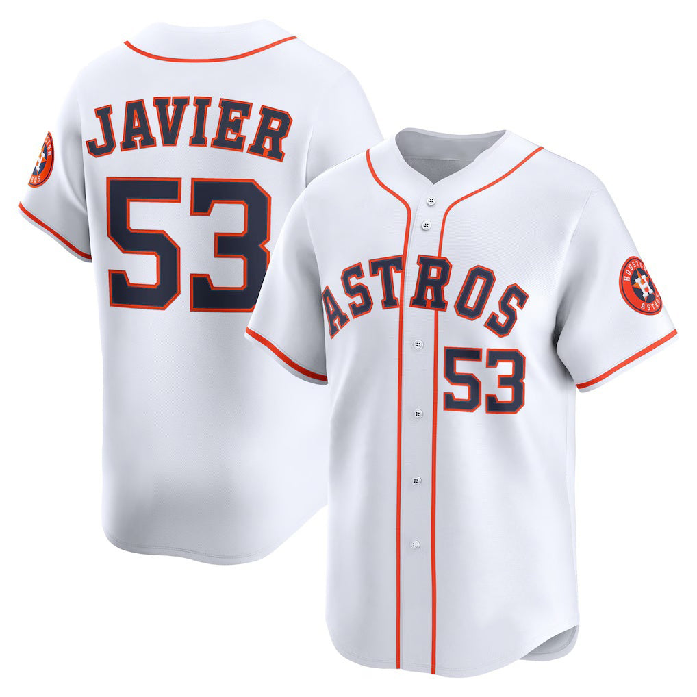 H.Astros #53 Cristian Javier White Home Limited Player Jersey