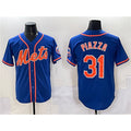 NY.Mets #31 Mike Piazza Blue Cool Base Stitched Jersey