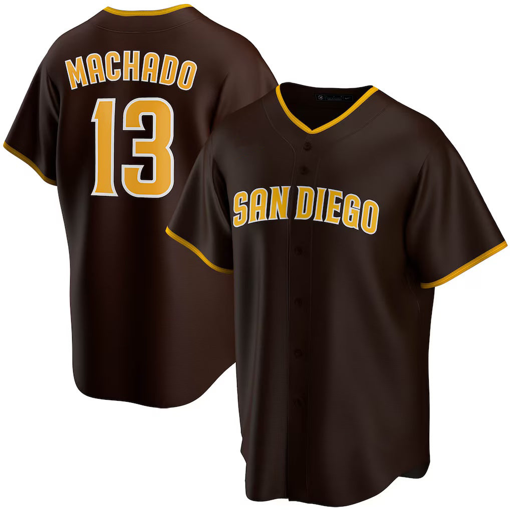 SD.Padres #13 Manny Machado Brown Alternate Replica Player Jersey