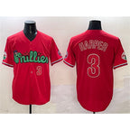 P.Phillies #3 Bryce Harper Red Phanatic Limited Stitched Jersey