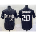 D.Tigers #20 Spencer Torkelson Black Motor Gothic Edition Vapor Premier Limited Stitched Jersey
