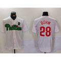 P.Phillies #28 Alec Bohm White Green Cool Base 2 Stitched Jersey
