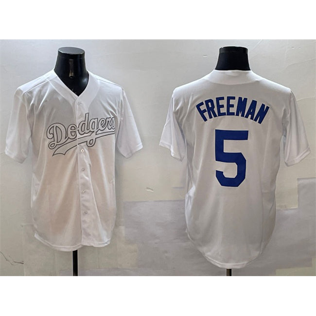 LA.Dodgers #5 Freddie Freeman White Fashion Cool Base Stitched Jersey