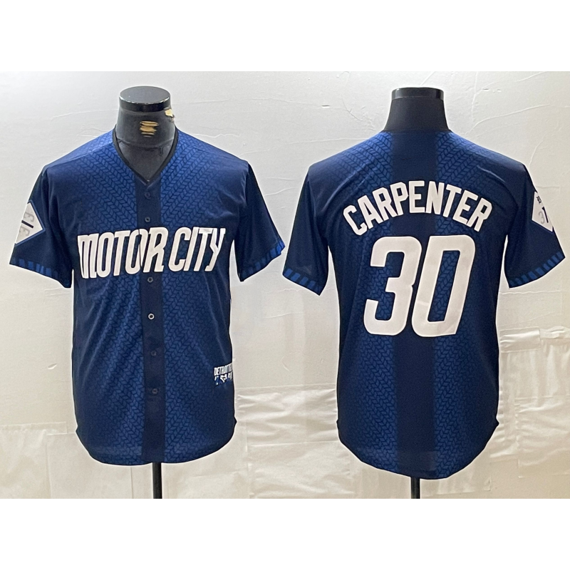 D.Tigers #30 Kerry Carpenter 2024 Navy City Connect Cool Base Limited Stitched Jersey