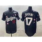 LA.Dodgers #17 Shohei Ohtani Black 2025 World Series Patch Tokyo Series Limited Stitched Jersey