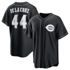 C.Reds #44 Elly De La Cruz Black Lights Out Limited Stitched  Jersey