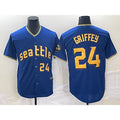 S.Mariners #24 Ken Griffey Number Blue 2023 City Connect Cool Base 2 Stitched Jersey