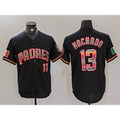 SD.Padres #13 Manny Machado Black Mexico Cool Base Stitched Jersey