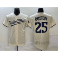 M.Twins #25 Byron Buxton 2023 Cream Flex Base Stitched Jersey