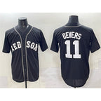 BR.Sox #11 Rafael Devers Black Lights Out Limited Stitched  Jersey