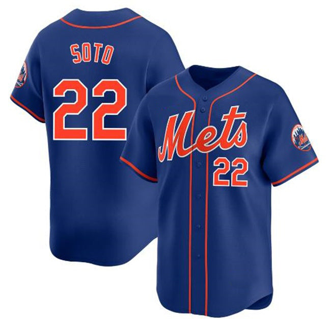 NY.Mets #22 Juan Soto Royal 2024 Alternate Limited Stitched Jersey