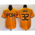 P.Pirates #32 Henry Davis Number Yellow 2023 City Connect 3 Stitched Jersey