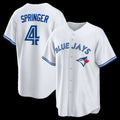 TB.Jays #4 George Springer White Home Replica Jersey