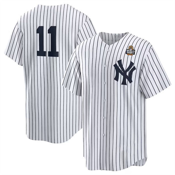 NY.Yankees #11 Anthony Volpe White 2024 World Series Cool Base Stitched  Jersey