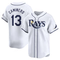 TB.Rays #13 Junior Caminero White Home Limited Player Jersey
