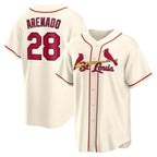 St. Louis Cardinals #28 Nolan Arenado Cream Alternate 2 Replica Jersey