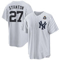 NY.Yankees #27 Giancarlo Stanton White 2024 World Series With Name Cool Base Stitched Jersey