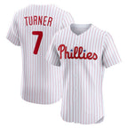 P.Phillies #7 Trea Turner White Home Elite Jersey