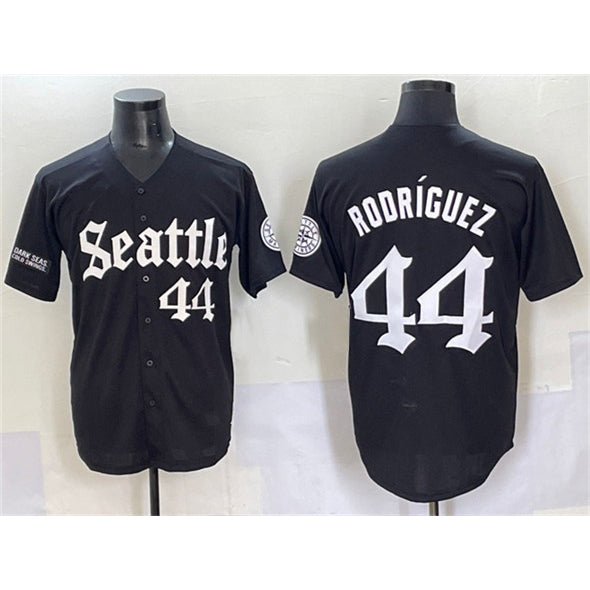 S.Mariners #44 Julio rodriguez Black 'Deep Sea Gothic Edition' Vapor Premier Limited Stitched  Jersey