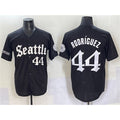 S.Mariners #44 Julio rodriguez Black 'Deep Sea Gothic Edition' Vapor Premier Limited Stitched  Jersey