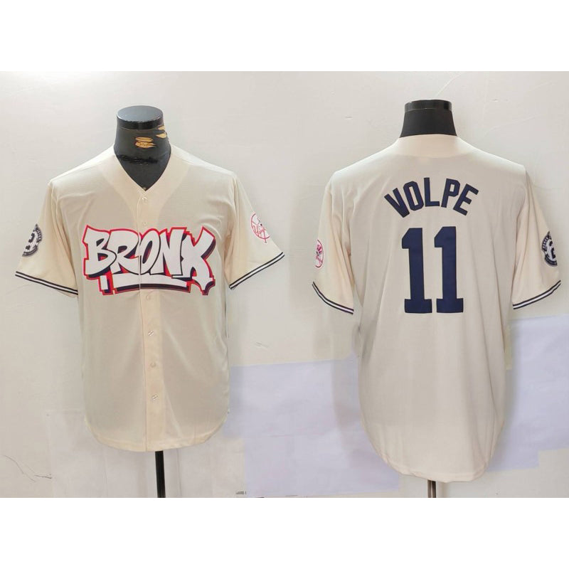 NY.Yankees #11 Anthony Volpe Cream Limited 2 Stitched  Jersey