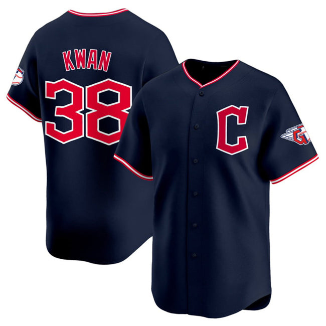 C.Guardians #38 Steven Kwan Navy 2025 Alternate Limited Stitched Jersey