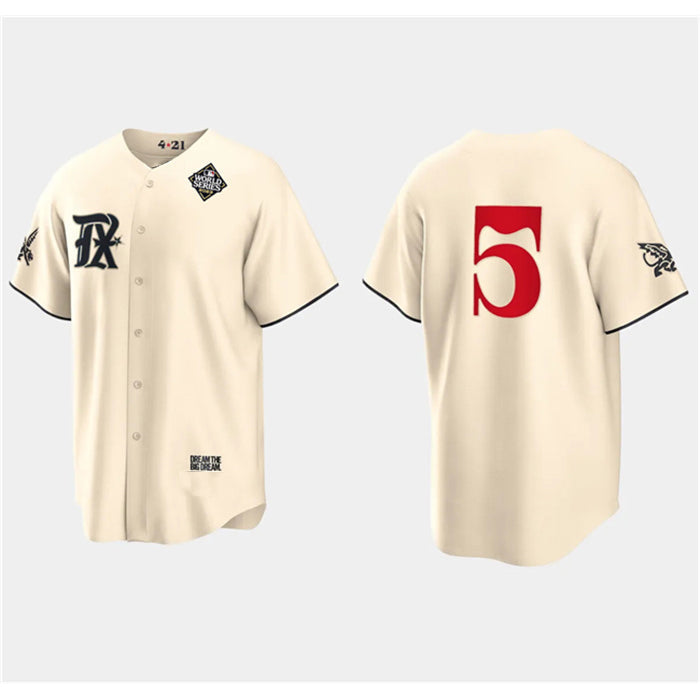 T.Rangers #5 Corey Seager Cream 2023 World Series City Connect Stitched  Jersey