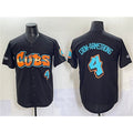 C.Cubs #4 Pete Crow-Armstrong Black 'Graffiti North Side Edition' Vapor Premier Limited Stitched Jersey