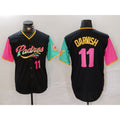 SD.Padres #11 Yu Darvish Black Player Number Fashion Jersey