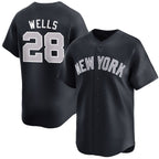 NY.Yankees #28 Austin Wells Navy 2025 Alternate Limited Stitched Jersey