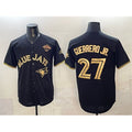 TB.Jays #27 Vladimir Guerrero Jr. Black Gold 2025 American League Champions Limited Stitched  Jersey