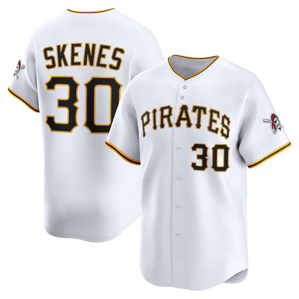 P.Pirates #30 Paul Skenes White Home Limited Player Jersey