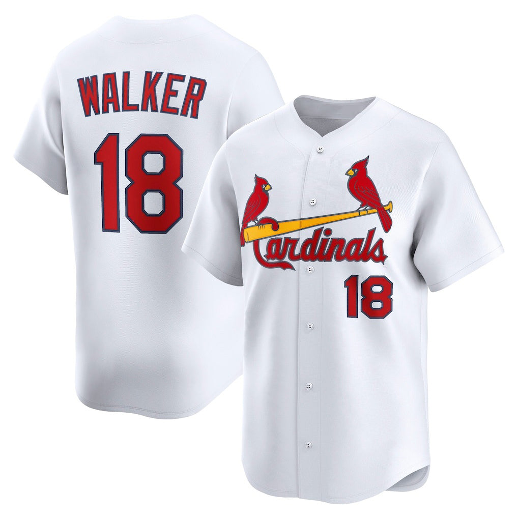 St. Louis Cardinals #18 Jordan Walker White Home Limited Player Jersey