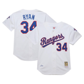 T.Rangers #34 Nolan Ryan Mitchell & Ness White 1993 Cooperstown Collection Authentic Jersey