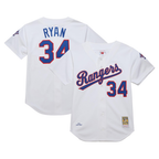 T.Rangers #34 Nolan Ryan Mitchell & Ness White 1993 Cooperstown Collection Authentic Jersey