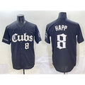C.Cubs #8 Ian Happ Black 'Gothic North Side Edition' Vapor Premier Limited Stitched Jersey