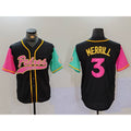 SD.Padres #3 Jackson Merrill Black NEW 2023 City Connect Cool Base Stitched Jersey