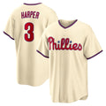 P.Phillies #3 Bryce Harper Cream Alternate Replica Jersey