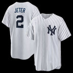 NY.Yankees #2 Derek Jeter White Home Retired Player Replica Jersey