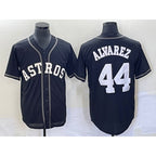H.Astros #44 Yordan Alvarez Black Cool Base Stitched  Jersey