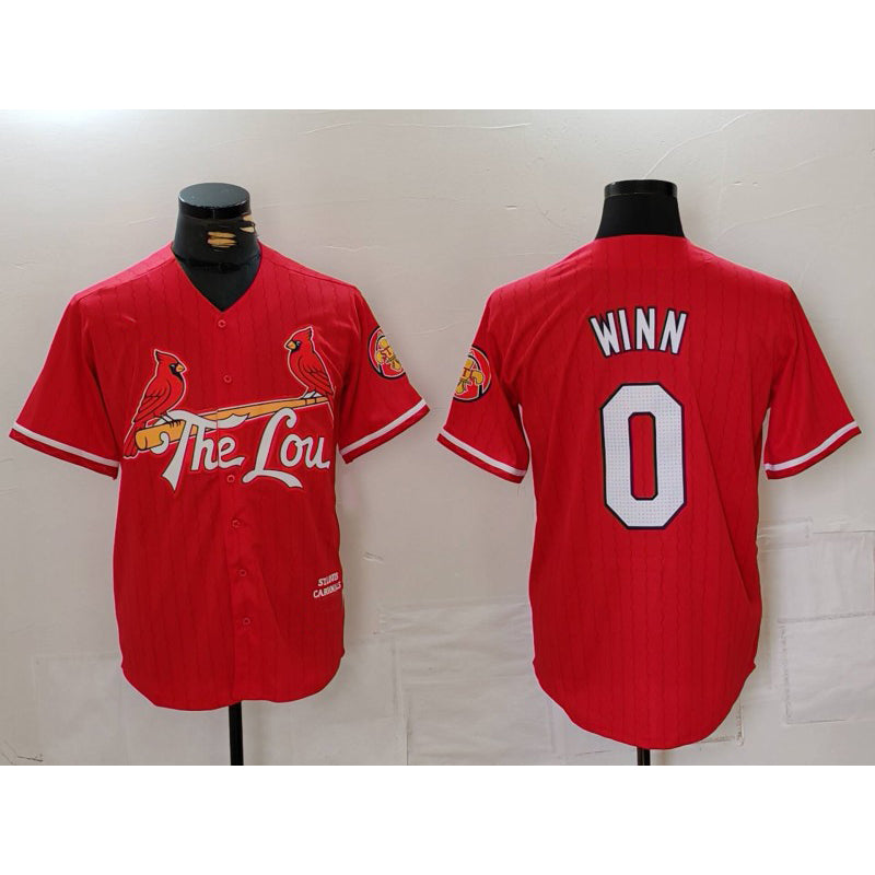 St. Louis Cardinals #0 Masyn Winn Red 2024 City Connect Limited Stitched Jersey