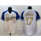 LA.Dodgers #17 Shohei Ohtani White Royal Gold 2024 World Series Champions Vapor Limited Stitched Jersey