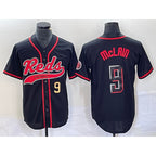 C.Reds #9 Matt McLain Number Black 2023 City Connect Cool Base 2 Stitched Jersey