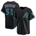 A.Diamondbacks #51 Randy Johnson Black Throwback Cooperstown Collection Limited Jersey