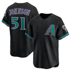A.Diamondbacks #51 Randy Johnson Black Throwback Cooperstown Collection Limited Jersey