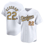 LA.Dodgers #22 Clayton Kershaw White Gold Collection Limited Stitched Jersey