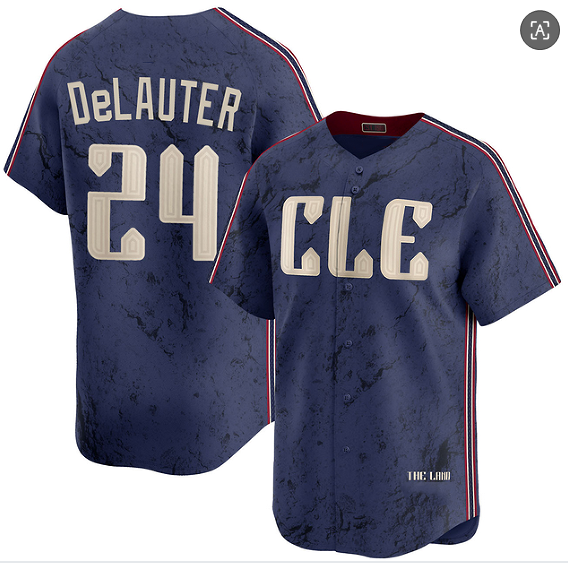 C.Guardians #24 Chase DeLauter Navy 2024 City Connect Limited Stitched Jersey